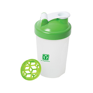 WB6785-THE CROSS-TRAINER 400 ML. (13.5 FL. OZ.) SMALL SHAKER BOTTLE-Clear/Lime Green (Clearance Minimum 100 Units)